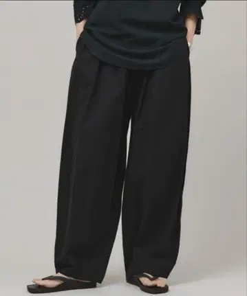 캘런솔로지 린넨 드로스트 팬츠