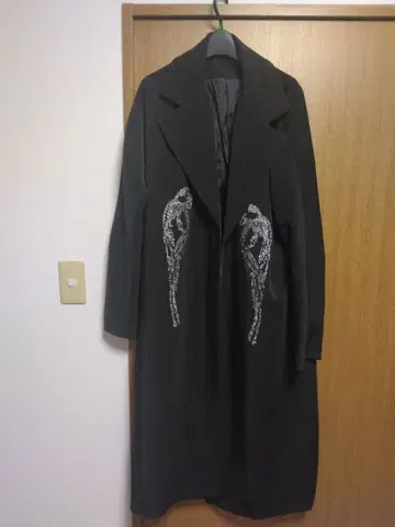 자수 장식 가운 코트 겉옷 남녀 공용