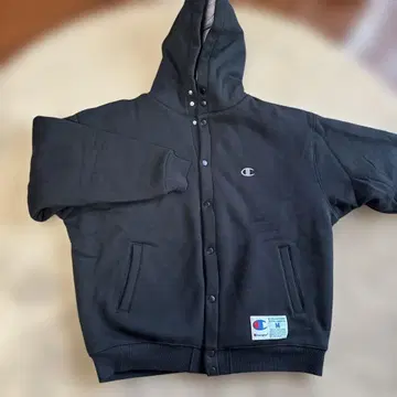 Champion 블랙 후드 부착 후드티 M