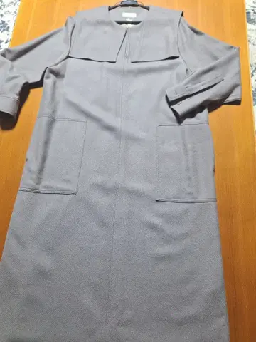 SHIPS 카키&그레이 무릎 기장 원피스 긴팔