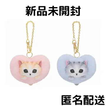 mofusand 모프 샌드 복슬복슬 하트 냥코 마스코트 핑크 블루