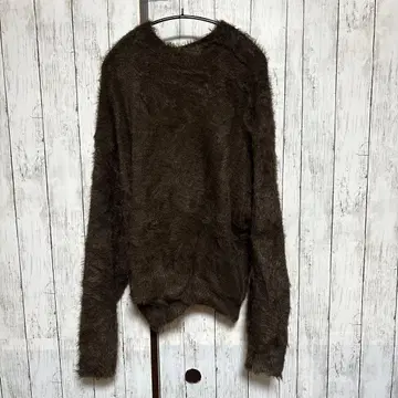 [ MONO-MART ] 샤기 니트 브라운 M