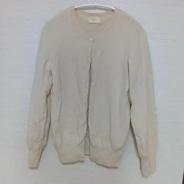 아이보리 캐시미어 100% 가디건 F 사이즈