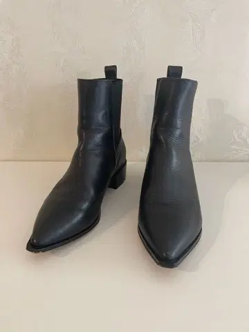 천연 가죽 숏부츠 23cm 블랙 앵클부츠 첼시부츠