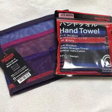 훼미리마트 기묘한 이야기 핸드 타월 메쉬 파우치 2종 세트