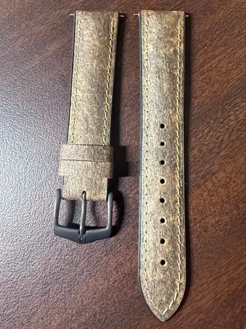 힐슈 스톤 브라운 손목시계 가죽 벨트