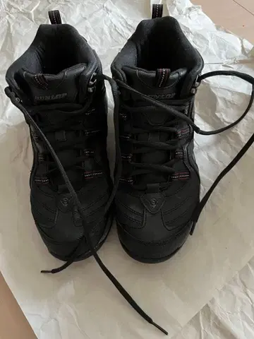 던롭 블랙 하이컷 아웃도어 신발 25cm