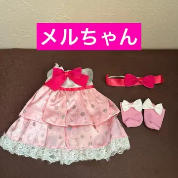 [ 멜짱 ] 핑크 키라키라 드레스 리본 양말