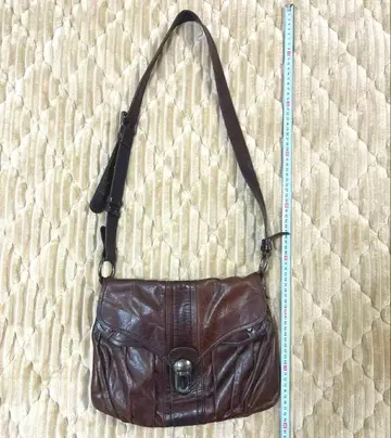 FRANCESCO BIASIA 브라운 가죽 숄더백