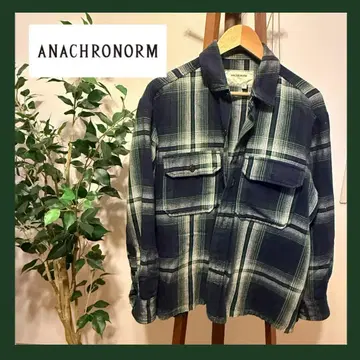 ANACHRONORM 체크 셔츠 면 100%