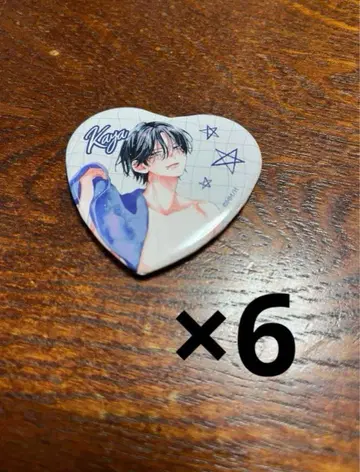 봄의 폭풍과 몬스터 하트형 캐릭터 배지 컬렉션 F 6개 세트