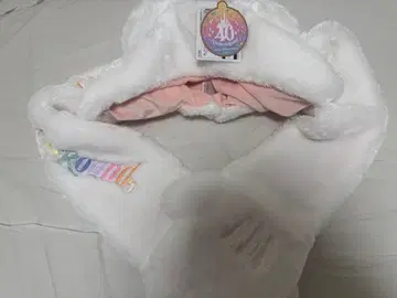 [ 택 포함 미사용 새상품 ] 디즈니 40주년 플리스 캡 화이트