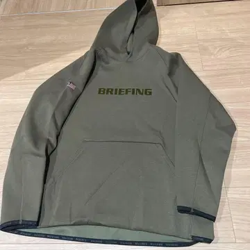 BRIEFING 후드티 XL 올리브 그린