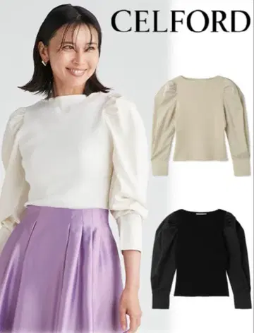 CELFORD 퍼프 슬리브 긴팔 상의