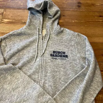 80s BUSCH GARDENS 알루미늄 지퍼 후드티 USA 제조