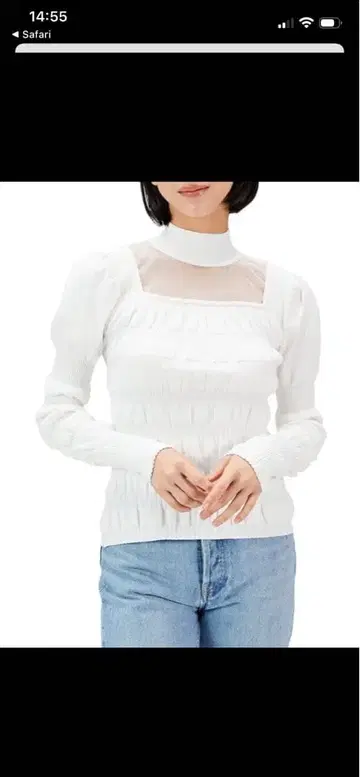 FRAY I.D 데콜테 시어 니트