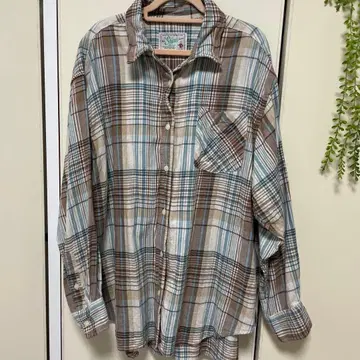 nico and - 40 비에라 레피아 체크 셔츠 아이보리