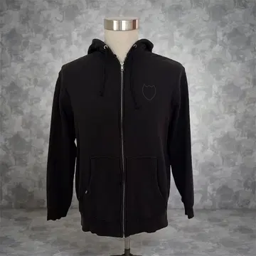 RUDE 로고 블랙 풀 집업 후드티 루드 갤러리