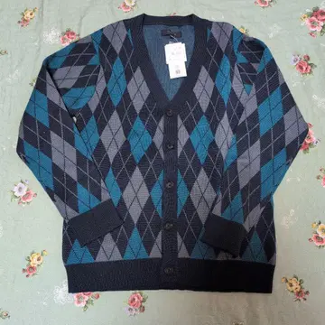 [ 새상품 택 ] 아가일 가디건