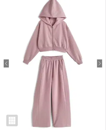 더블 지퍼 후드티 x 와이드 팬츠 속기모 맨투맨 셋업 그레일 GRL