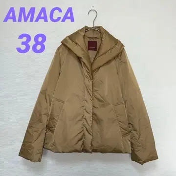 아마카 AMACA 38 숏 기장 심리스 다운 자켓 여배우 옷깃 M