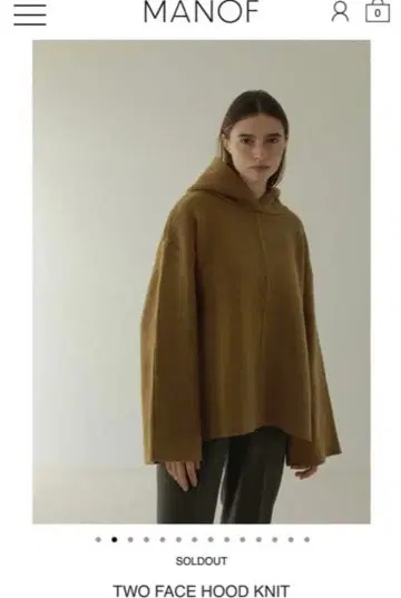 MANOF 마노프 투 페이스 후드 니트