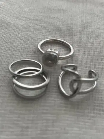 실버 반지 세트 blackdia ocean