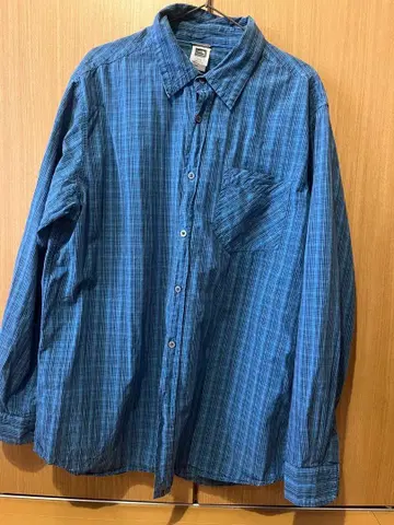 THE NORTH FACE 긴팔 셔츠 XL/TG 블루 계열 체크
