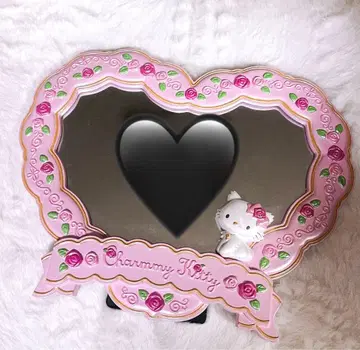 챠미 키티 하트형 세워놓는 거울