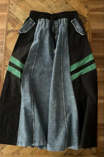 아비토쿄 15년 데님 이소재 도킹 데님 스커트