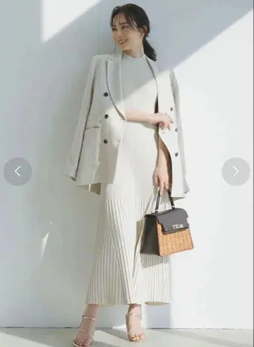 [ 새상품급 ] anuans 니트 원피스 FREE 화이트 여성용