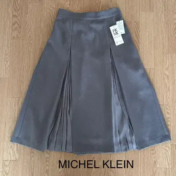 새상품 MICHEL KLEIN 그레이 플리츠 스커트 M