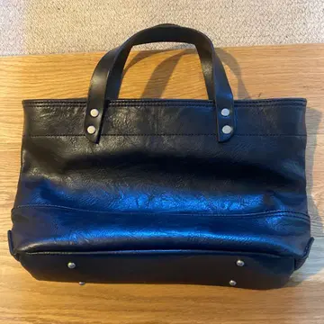 무스타슈 토트백 남성용 작음 블랙 인조 가죽