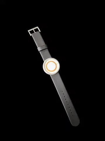 HYGGE 손목시계 오렌지 심플 원형 다이얼