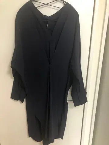 MURUA 네이비 셔츠 원피스 사이드 슬릿