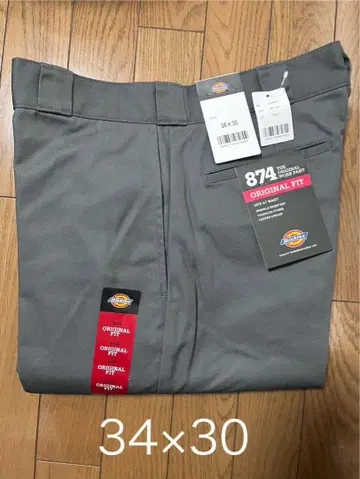 [ 미사용 새상품 택 포함 ] 디키즈 874 34x30 워크 팬츠 그레이