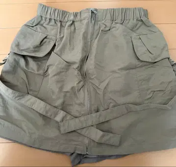 MURUA 카키 지퍼 미니 타이트 스커트