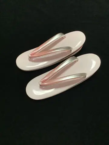 핑크 실버 하나오 단품 일본제 에나멜 여성용 일본 의류 L 사이즈 조리