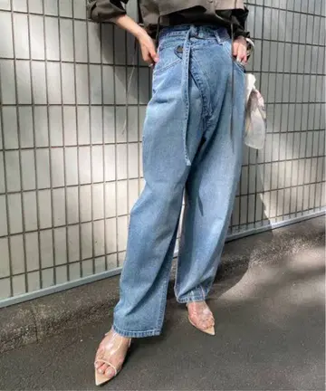 [ 새상품급 ] Ameri CROSS FRONT PAPA DENIM