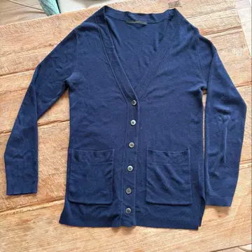 Liesse 실크 혼방 네이비 가디건