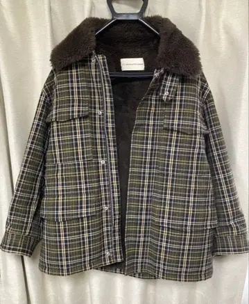 체크 보아 블루종 GU beautiful people 사이즈 XS