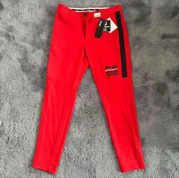 PING 남성용 골프 팬츠 빨간색