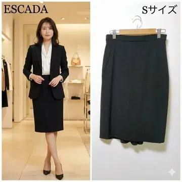 [ 새상품급 ] ESCADA 에스카다 블랙 타이트 스커트 포멀 관혼상제