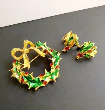 앤티크 MYLU 마일루 크리스마스 브로치 귀찌 HANAKO