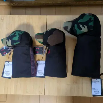 브리핑 DOGGY DRIVER COVER 골프헤드커버 블랙 x 카모플라쥬