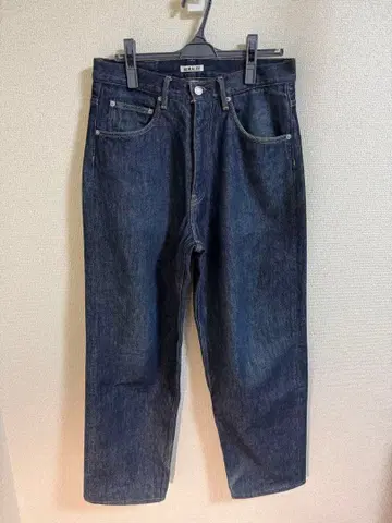 AURALEE HARD TWIST DENIM WIDE PANTS 30