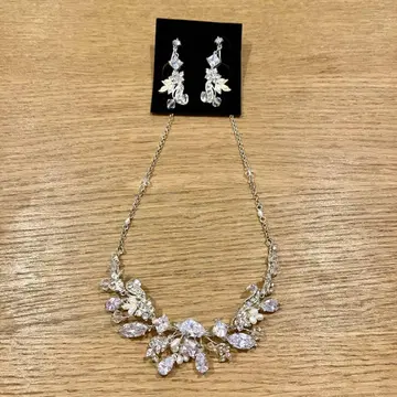 브라이덜 액세서리 목걸이 귀찌 세트