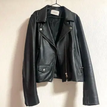 STUDIOUS 블랙 라이더 자켓