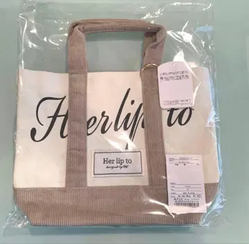 미사용 새상품 herlipto mini tote 루미네 토트백 아이보리