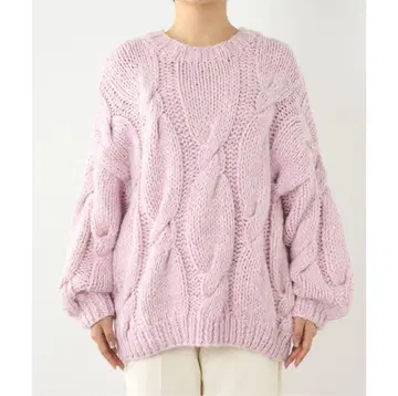 Whim Gazette 핸드 케이블 풀오버 23AW 핸드 니트